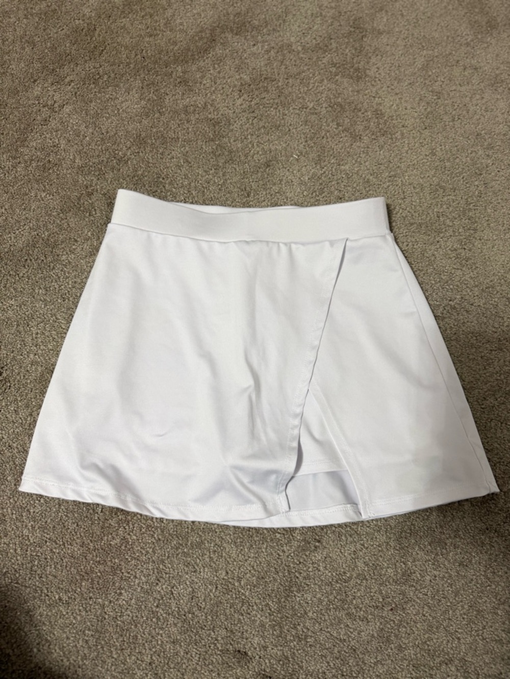 Active USA White Athletic Skort with Smooth Waistband